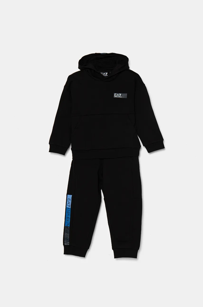 

Детски анцуг EA7 Emporio Armani в черно 6DBV58 BJEXZ, Черен