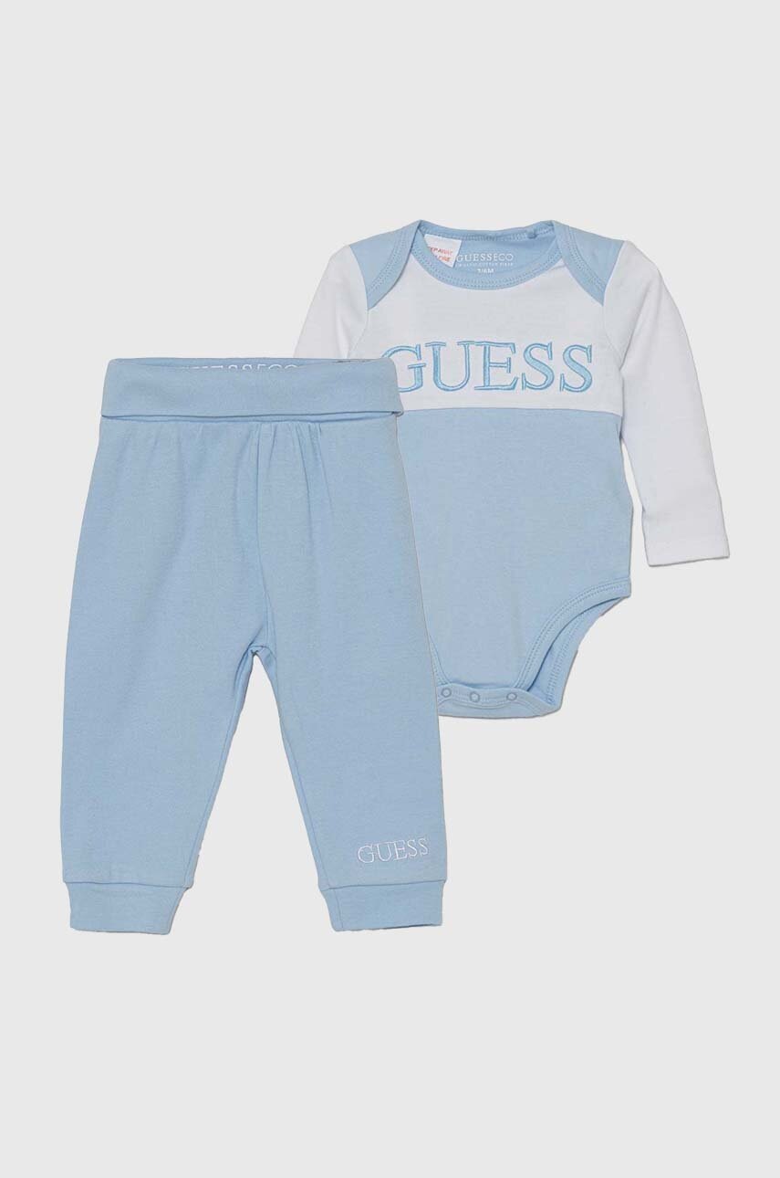 

Бебешки памучен комплект Guess в синьо H4YW02 KA6W4, Син