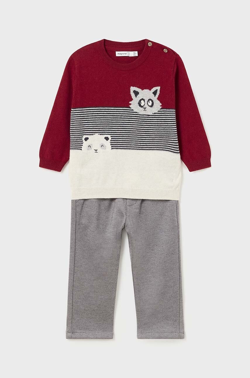 Mayoral compleu bebe culoarea bordo, 2544