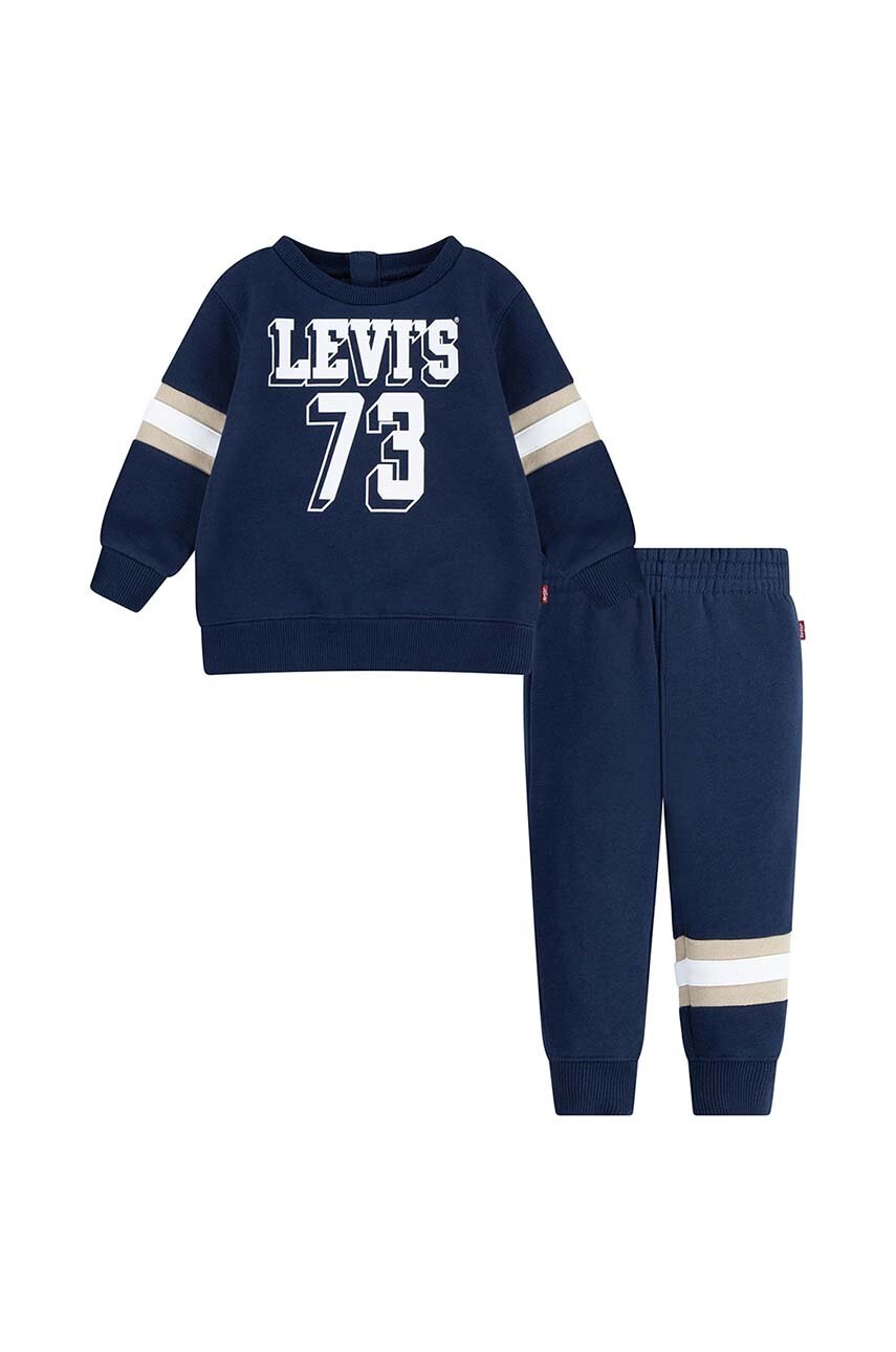 

Бебешки анцуг Levi's VARSITY KNIT JOGGE в тъмносиньо 6EL310, Тъмносин