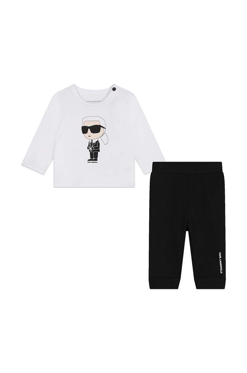 

Бебешки памучен спортен комплект Karl Lagerfeld в бяло Z30289, Бял