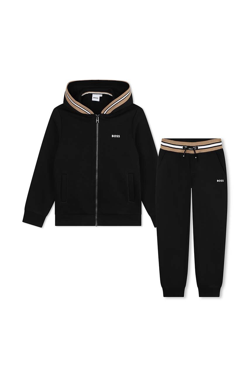 BOSS trening copii culoarea negru, J51135 BOSS trening copii culoarea negru, J51135 - Treninguri.eu