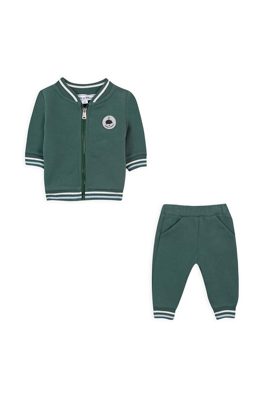 Детский хлопковый спортивный костюм Tartine et Chocolat цвет зелёный TZ35021 в Николаеве Детский хлопковый спортивный костюм Tartine et Chocolat цвет зелёный TZ35021 в Николаеве