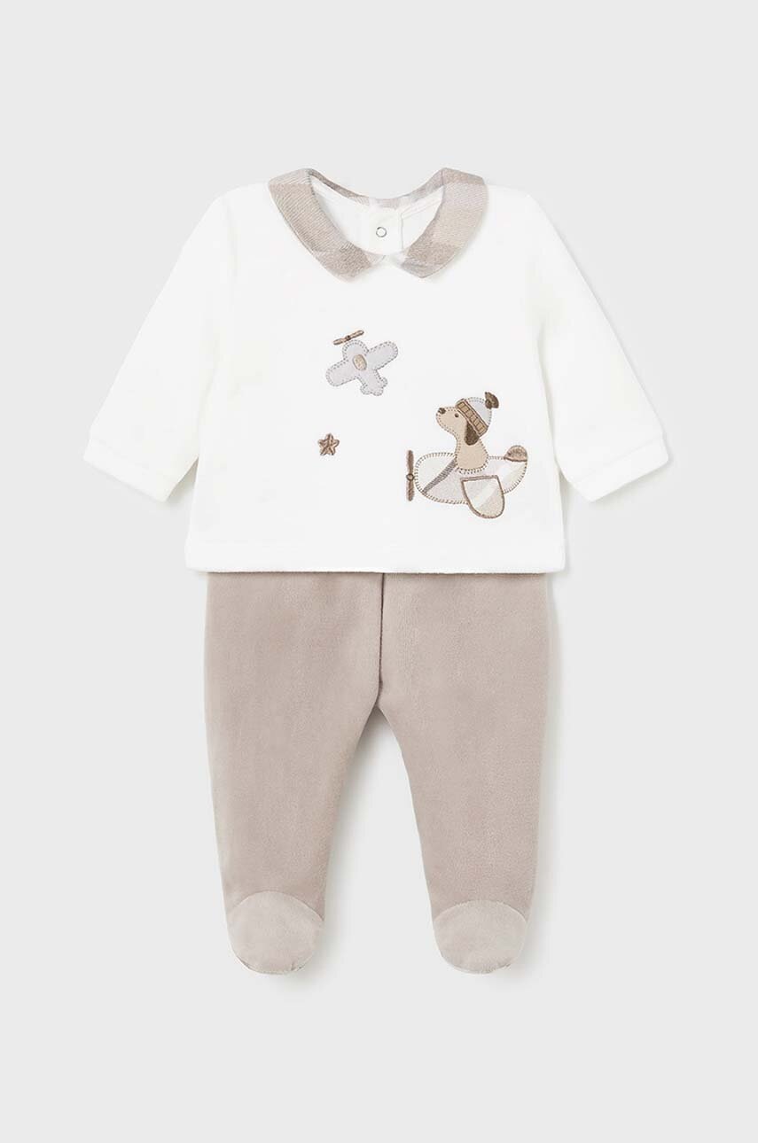 Mayoral Newborn compleu bebe culoarea bej, 2512
