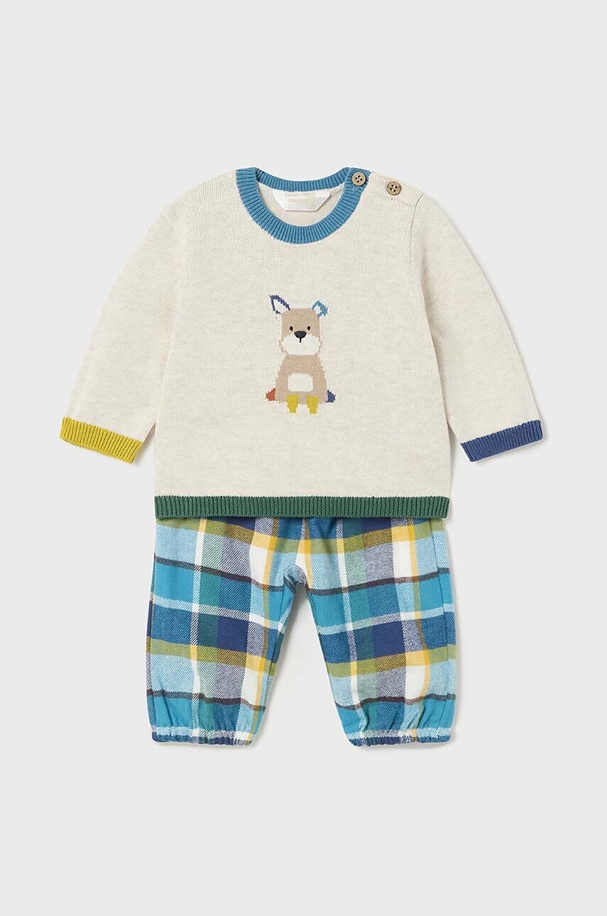 Mayoral Newborn set de bumbac pentru bebelusi culoarea bej, 2517