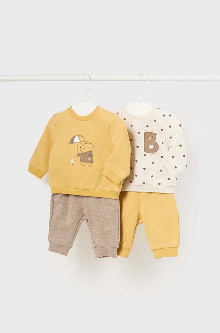 

Бебешки анцуг Mayoral Newborn (2 броя) в жълто 2623, Жълт