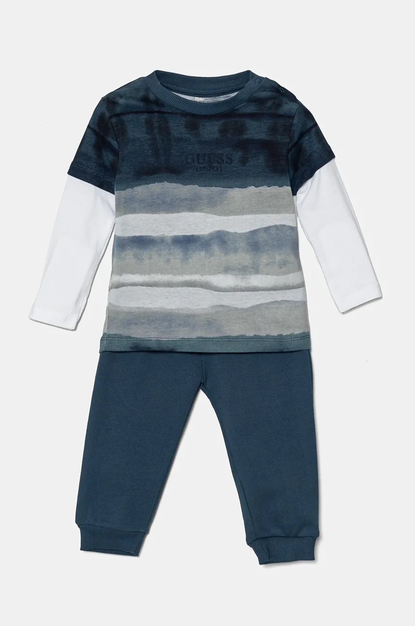 

Бебешки памучен спортен комплект Guess в синьо I4BG14 I3Z13, Син