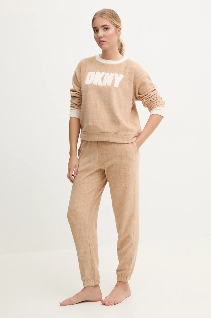 Dkny trening din catifea culoarea maro, YI80023 Dkny trening din catifea culoarea maro, YI80023 - Treninguri.eu