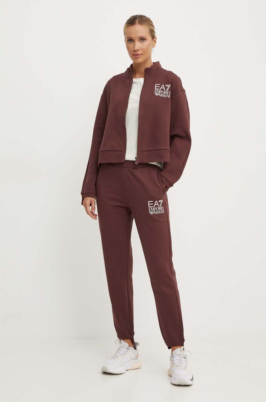 

Анцуг EA7 Emporio Armani дамски в кафяво TJZUZ.6DTV56, Кафяв