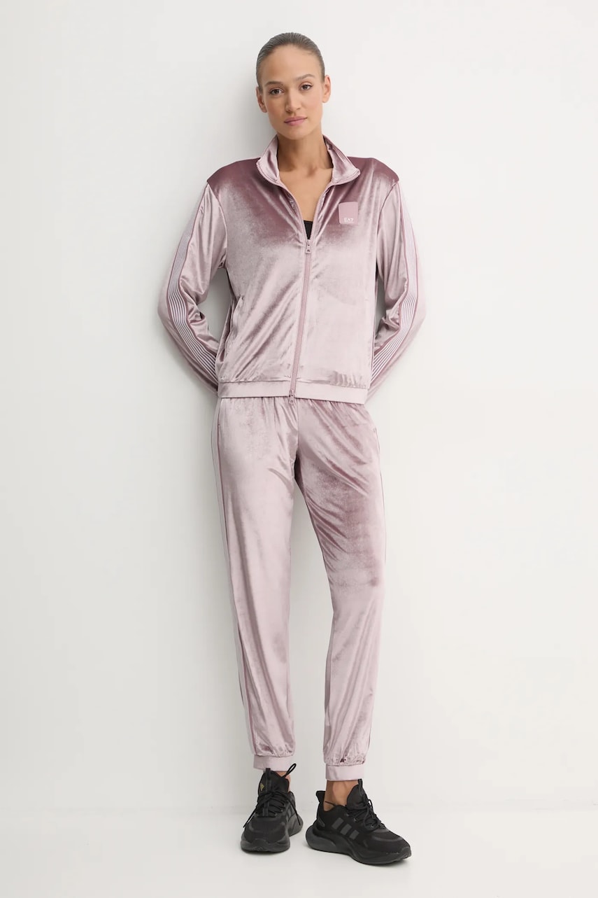 EA7 Emporio Armani trening din catifea culoarea violet, TJZDZ.6DTV64