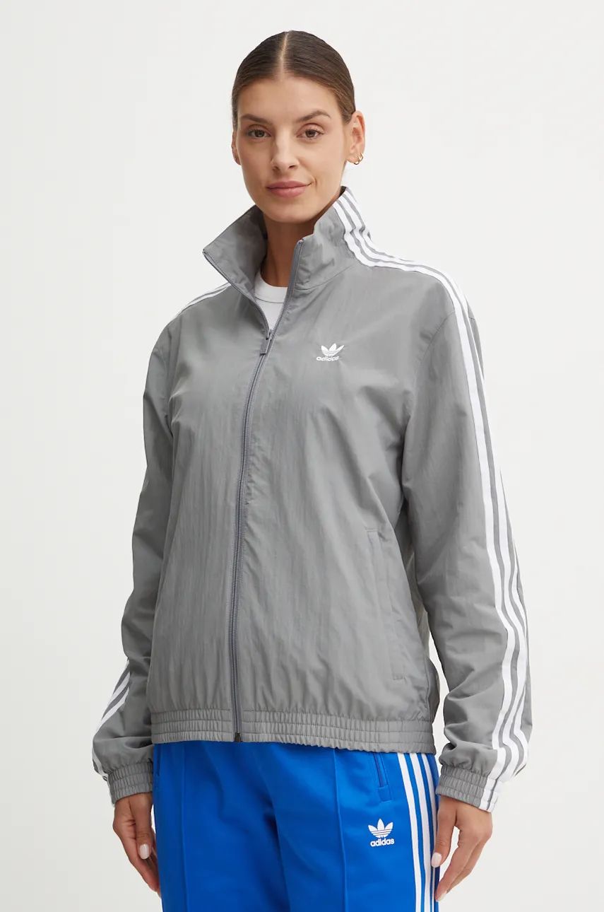 adidas Originals bluza femei, culoarea gri, cu imprimeu, JD5329