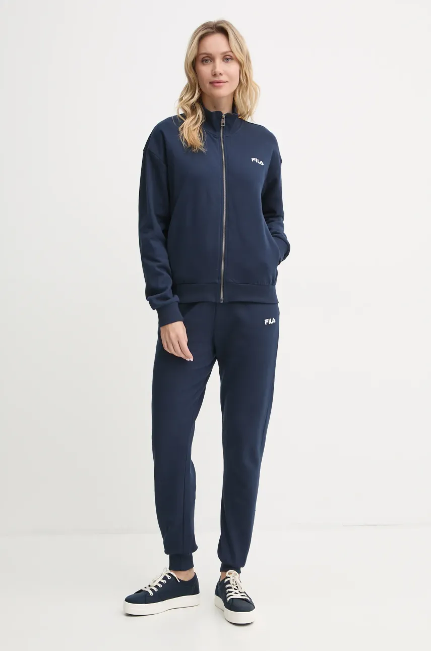 Fila trening lounge din bumbac culoarea albastru marin, FPW4182 Fila trening lounge din bumbac culoarea albastru marin, FPW4182 - Treninguri.eu