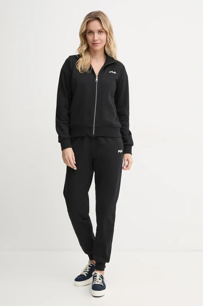 Fila trening lounge din bumbac culoarea negru, FPW4182
