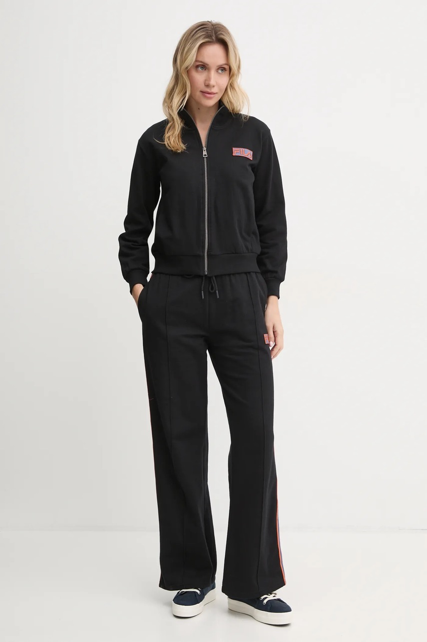 Fila trening lounge din bumbac culoarea negru, FPW4188 Fila trening lounge din bumbac culoarea negru, FPW4188 - Treninguri.eu