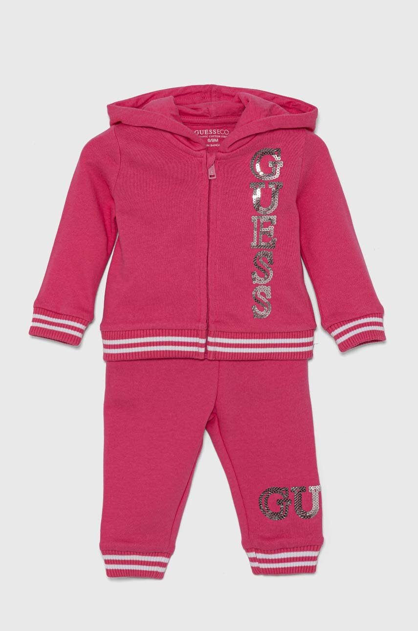 

Бебешки памучен спортен комплект Guess в розово A4YG00 KA6R4, Розов