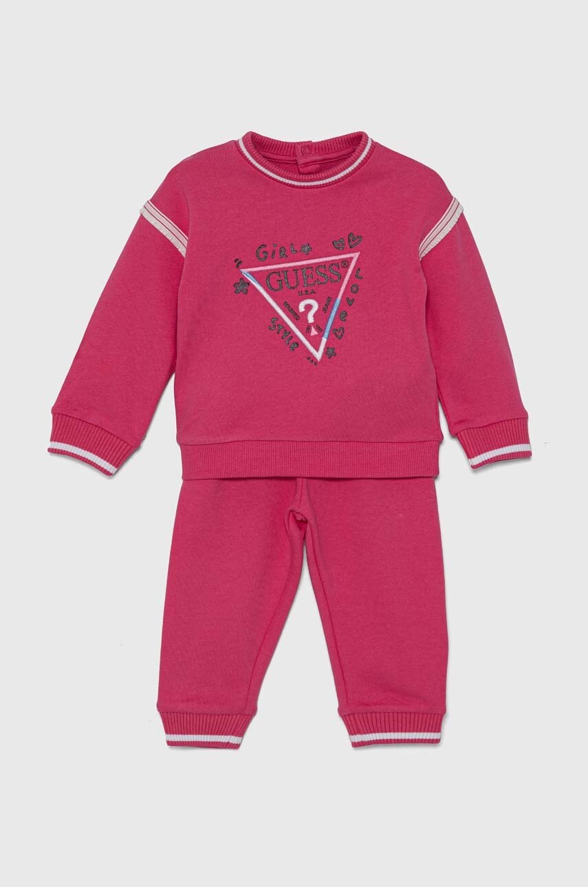 

Бебешки памучен спортен комплект Guess в розово A4YG02 KA6R4, Розов