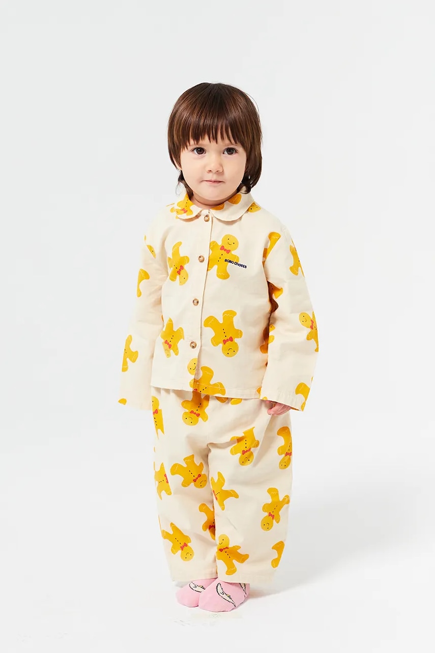Bobo Choses set de bumbac pentru copii Gingerbread culoarea bej, 224FB007 Bobo Choses set de bumbac pentru copii Gingerbread culoarea bej, 224FB007