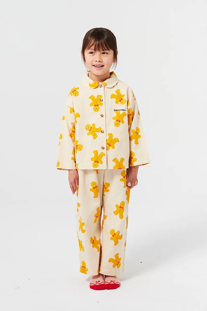 

Детски памучен комплект Bobo Choses Gingerbread в бежово 224FC016, Бежов