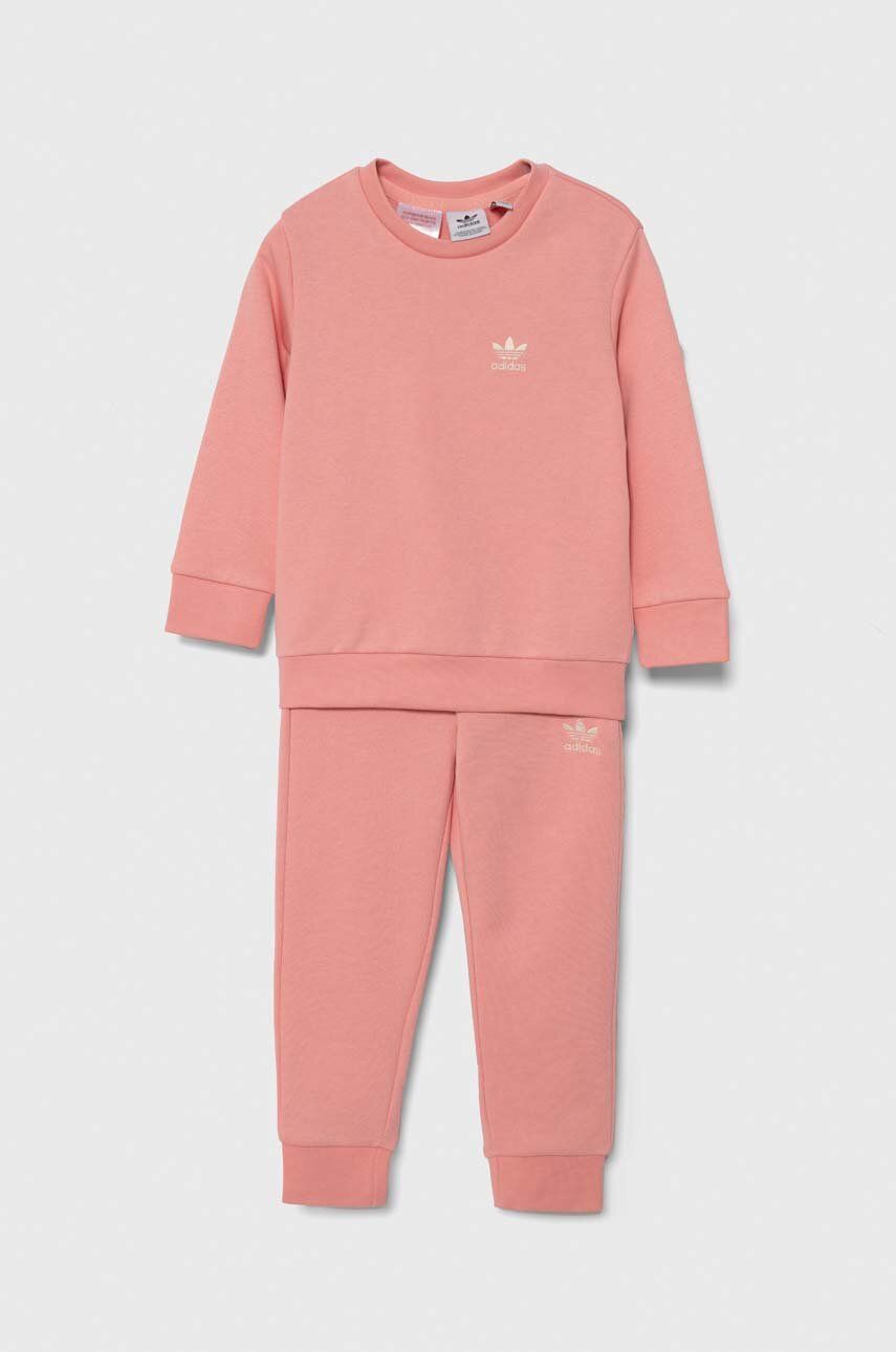 adidas Originals trening copii CREW SET culoarea roz, IX9844