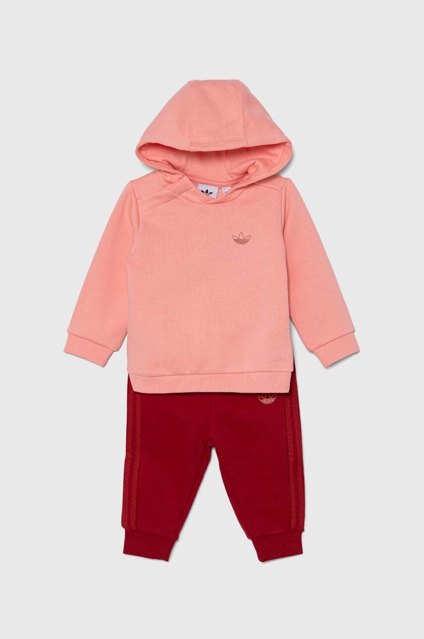 adidas Originals trening copii HOODIE SET culoarea roz, IY9538