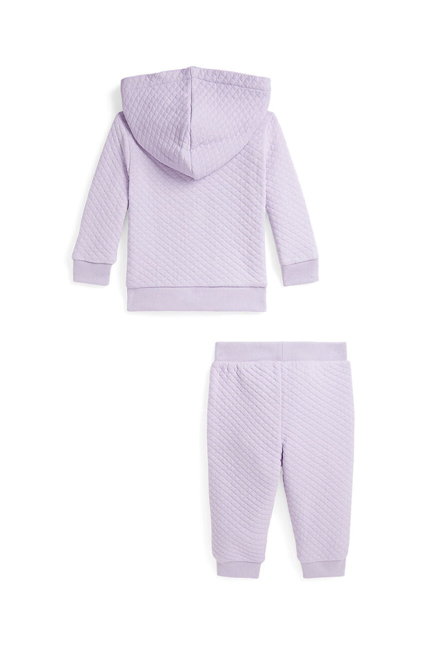 Дитячий бавовняний костюм Polo Ralph Lauren колір фіолетовий 310952355001