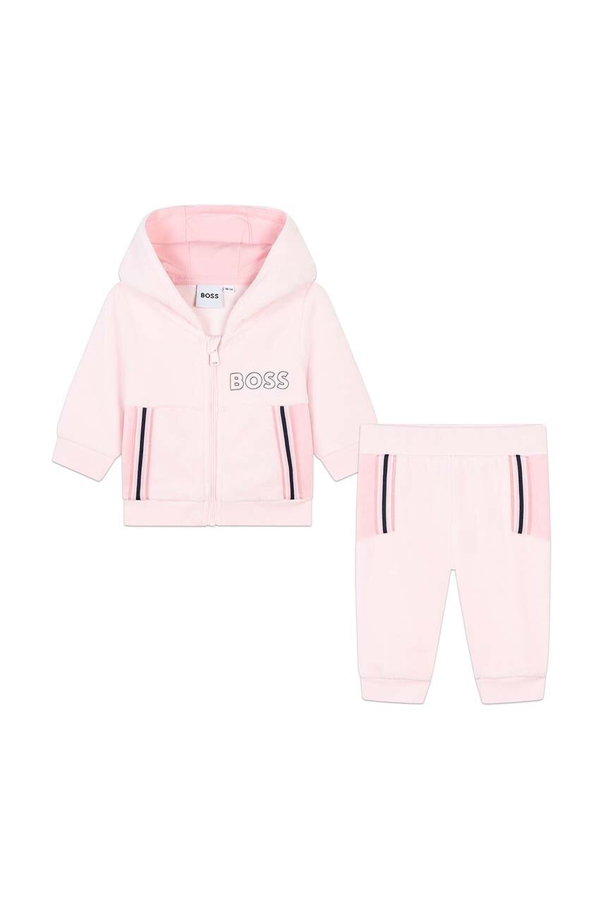 

Бебешки анцуг BOSS в розово J51081, Розов