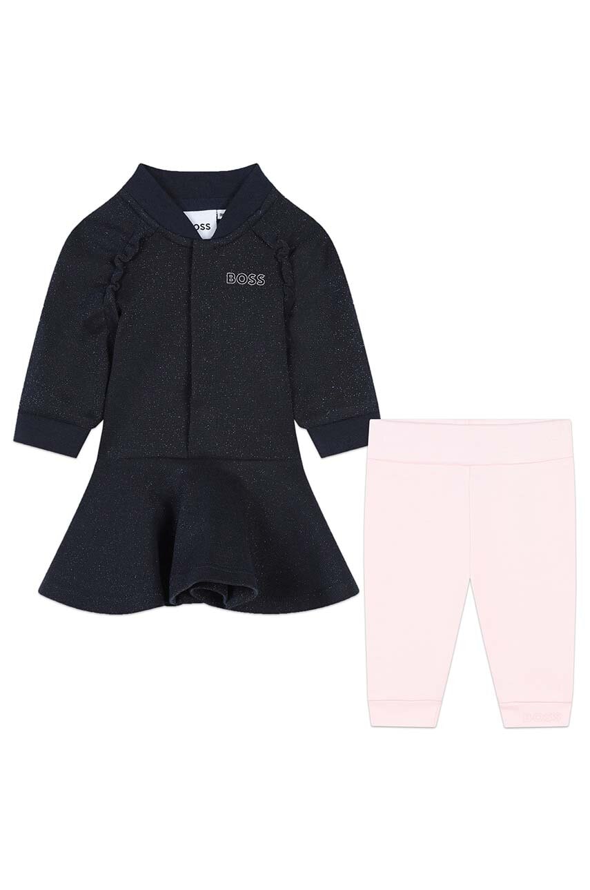 BOSS compleu bebe culoarea albastru marin, J51088