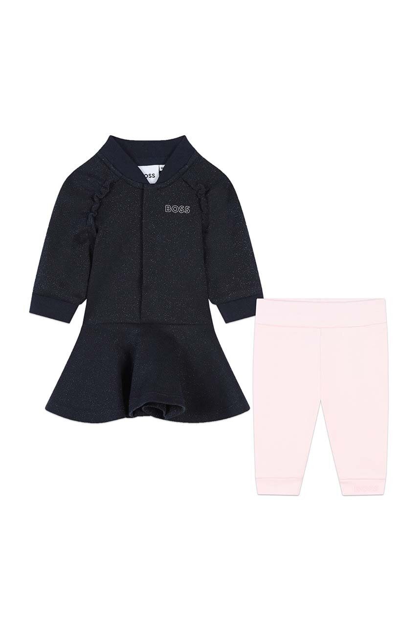 BOSS compleu bebe culoarea albastru marin, J51088