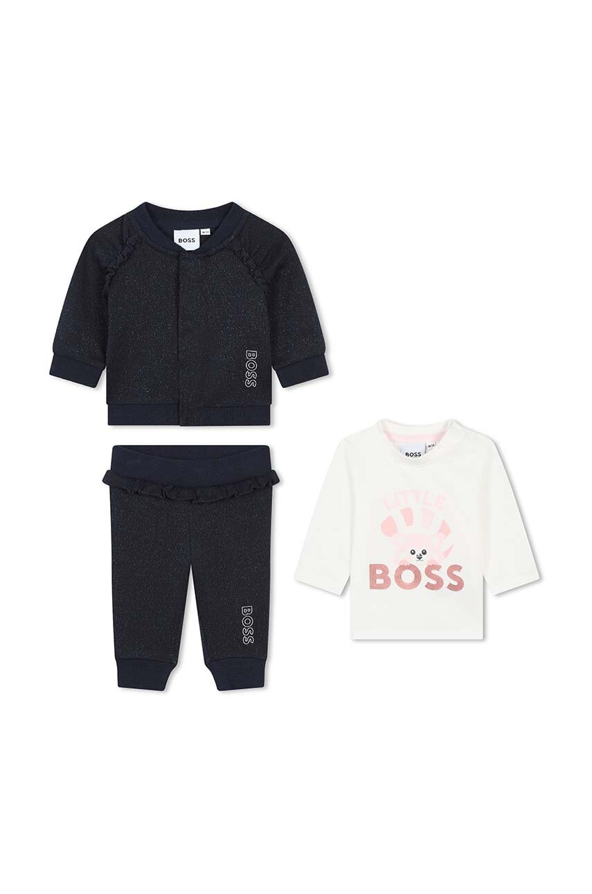 BOSS compleu bebe culoarea albastru marin, J51090 BOSS compleu bebe culoarea albastru marin, J51090