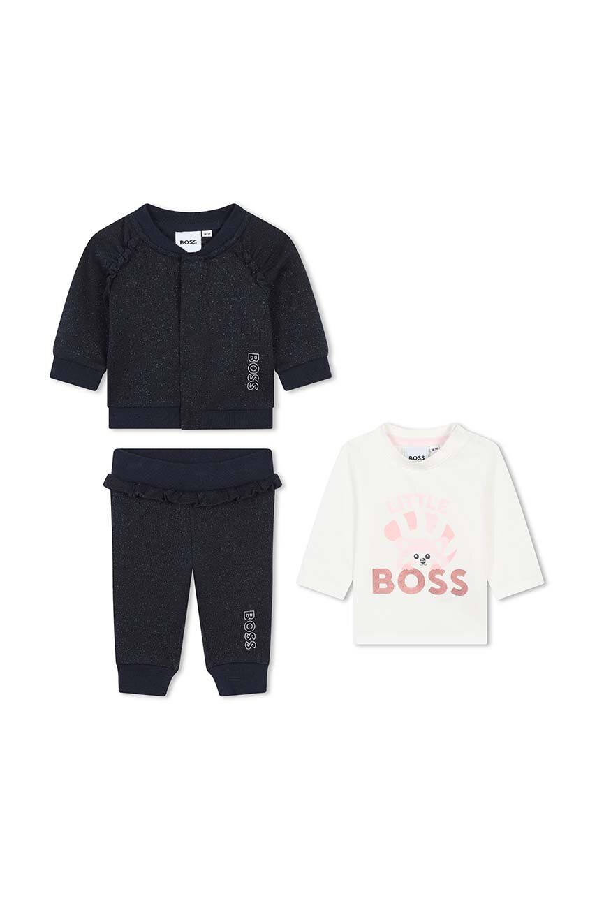 BOSS compleu bebe culoarea albastru marin, J51090