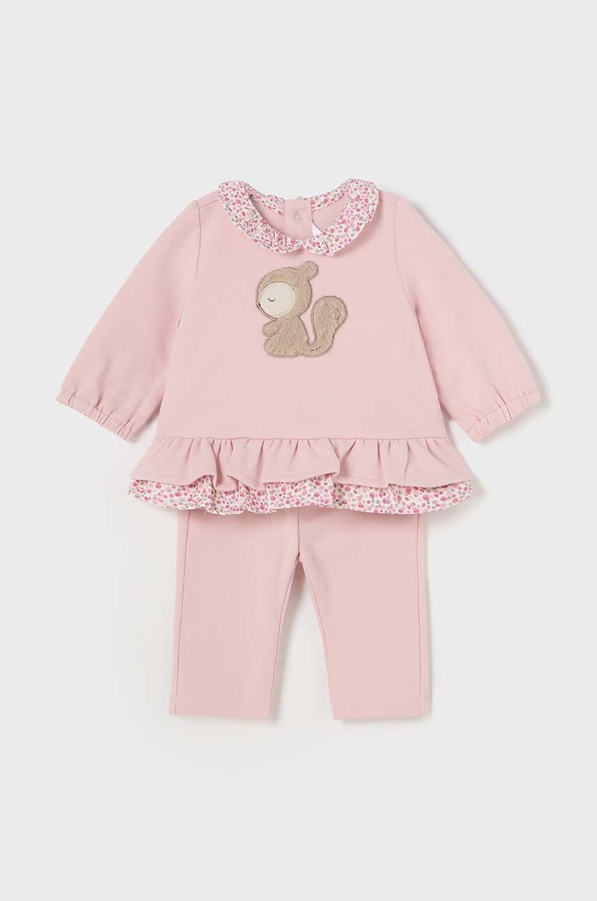 

Бебешки памучен комплект Mayoral Newborn в розово 2507, Розов