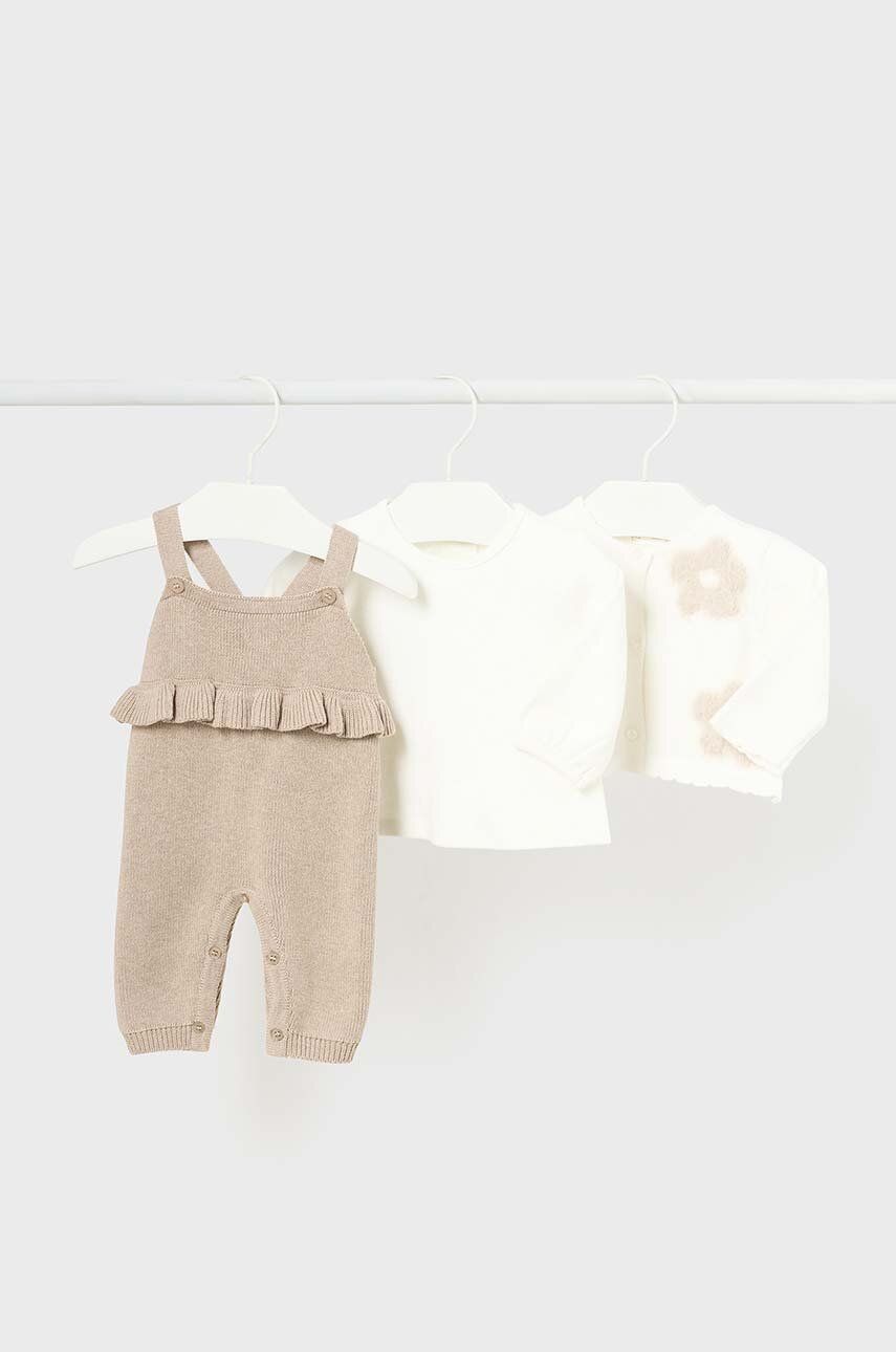 Mayoral Newborn compleu bebe culoarea bej, 2608