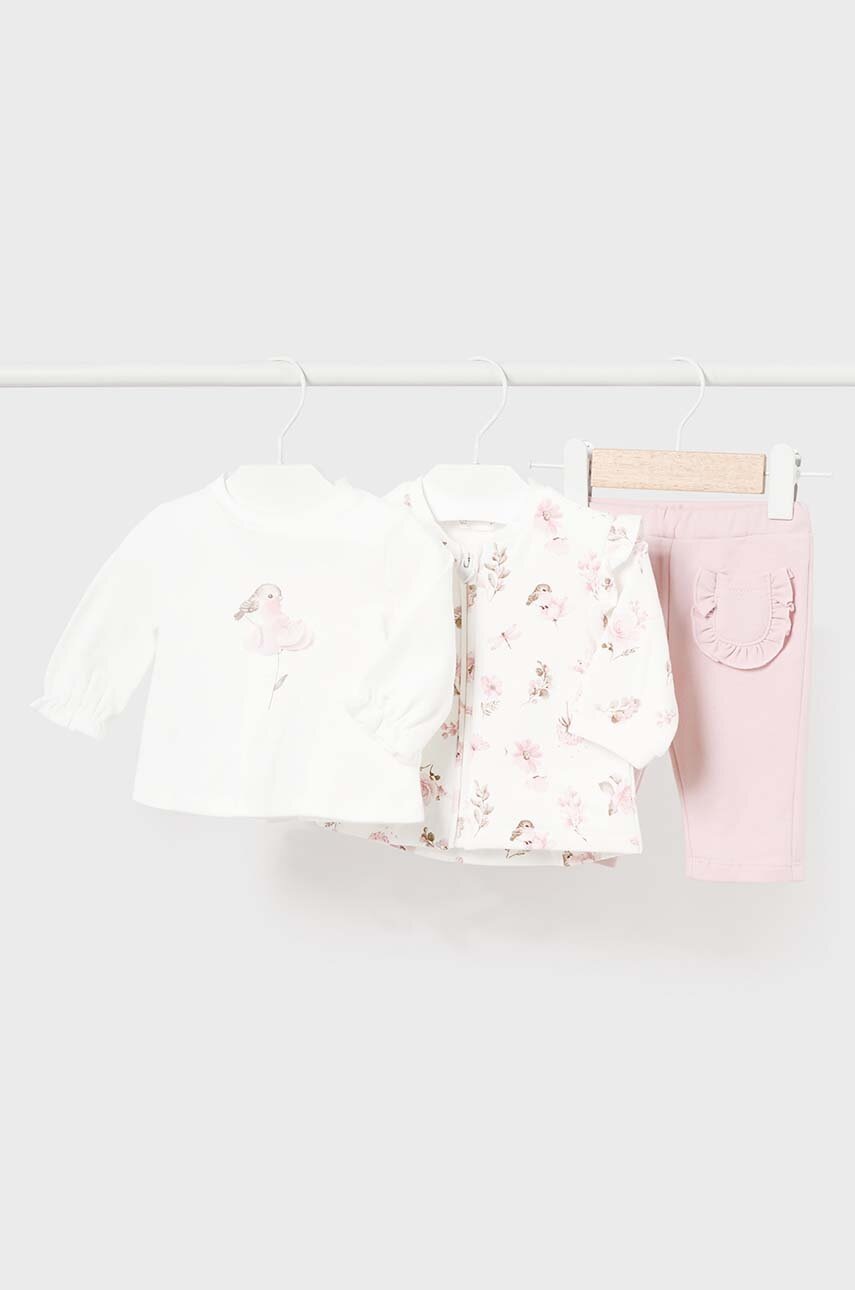 

Комплект за бебета Mayoral Newborn (3 броя) в розово 2610, Розов