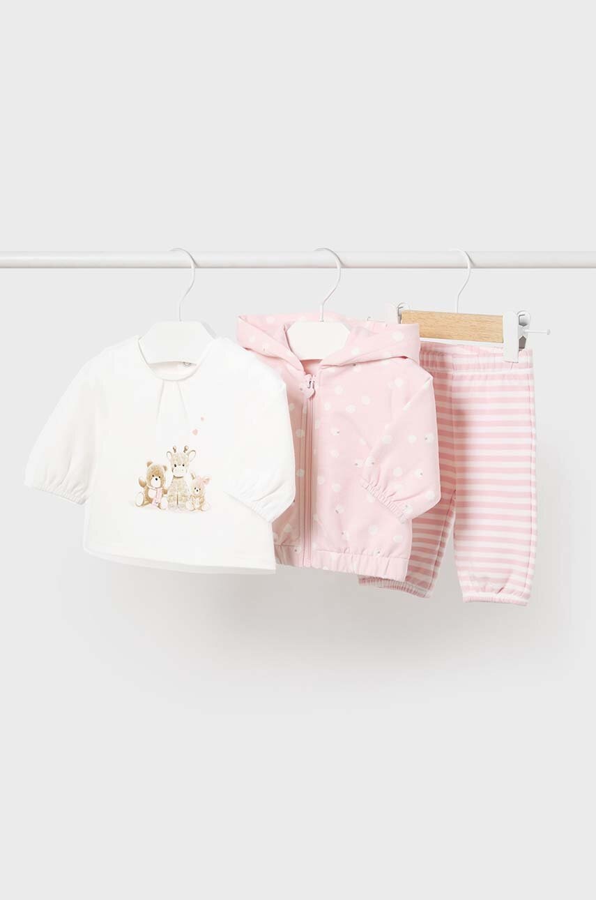 

Комплект за бебета Mayoral Newborn (3 броя) в розово 2613, Розов