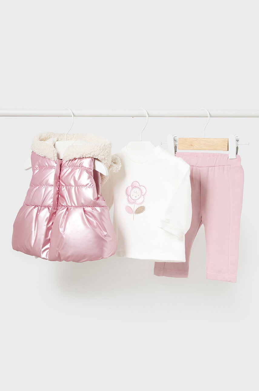 

Комплект за бебета Mayoral Newborn (3 броя) в розово 2614, Розов