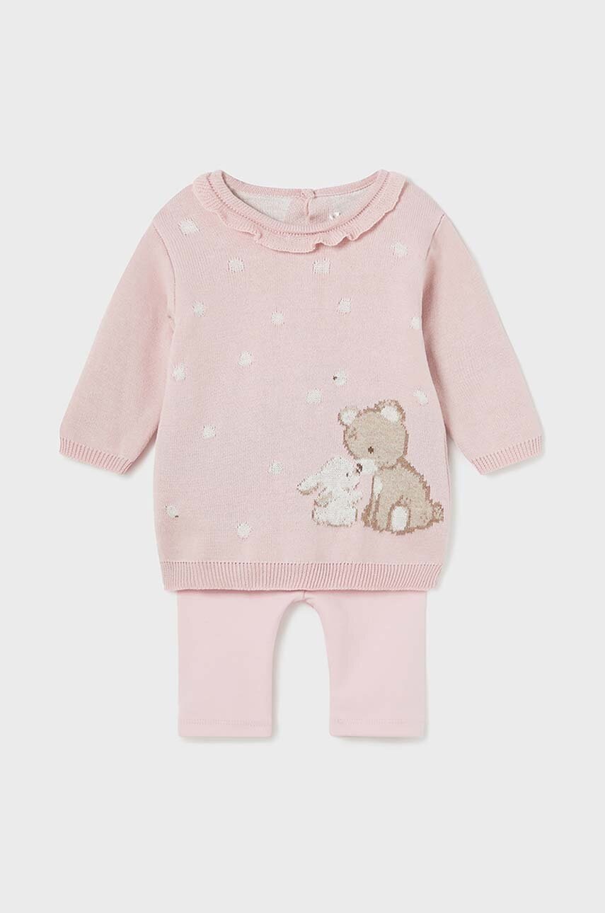 

Бебешки памучен комплект Mayoral Newborn в розово 2703, Розов