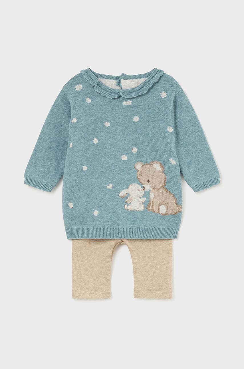 Mayoral Newborn set de bumbac pentru bebelusi culoarea verde, 2703