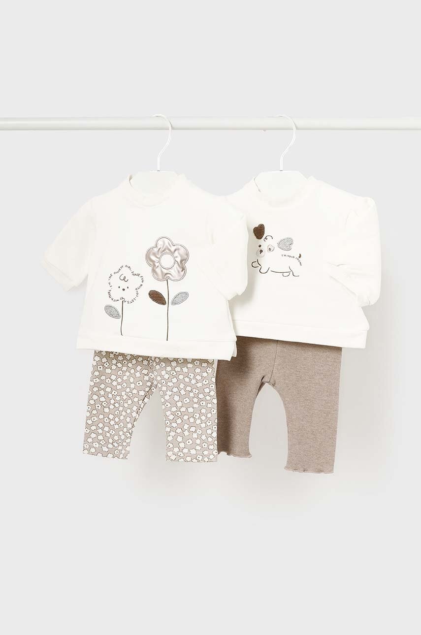 

Комплект за бебета Mayoral Newborn (2 броя) в кафяво 2786, Кафяв