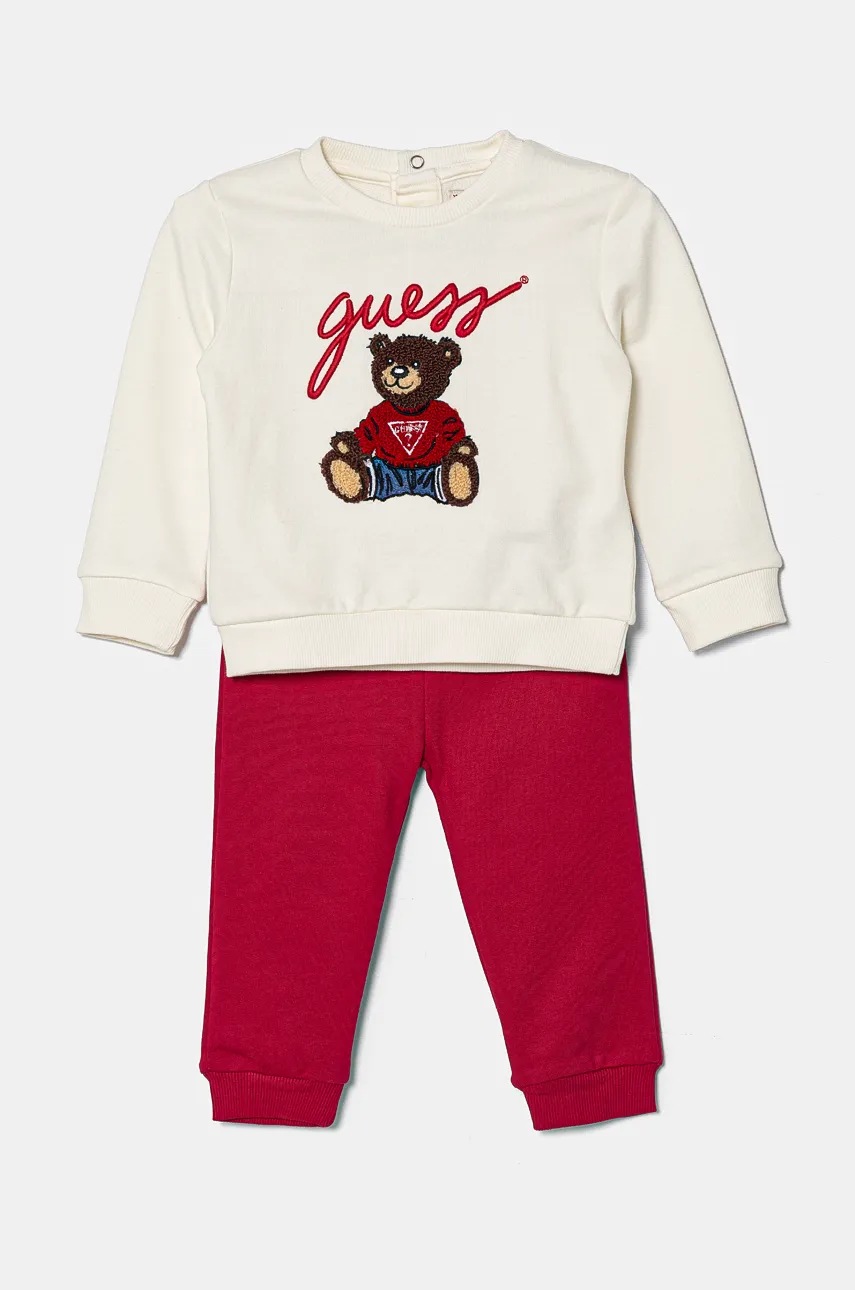 

Бебешки памучен спортен комплект Guess в бежово H4BI00 KAX73, Бежов