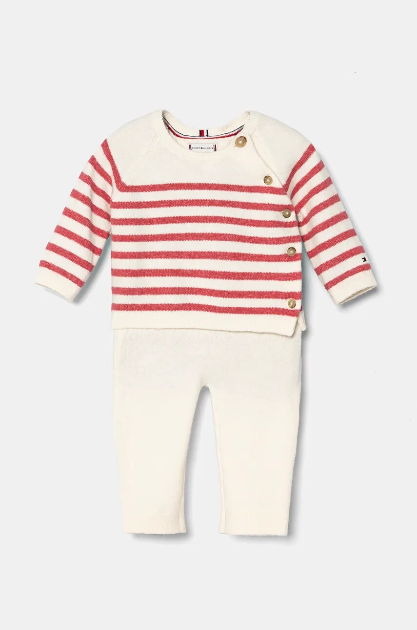 Levně Kojenecká sada Tommy Hilfiger béžová barva, KN0KN01924