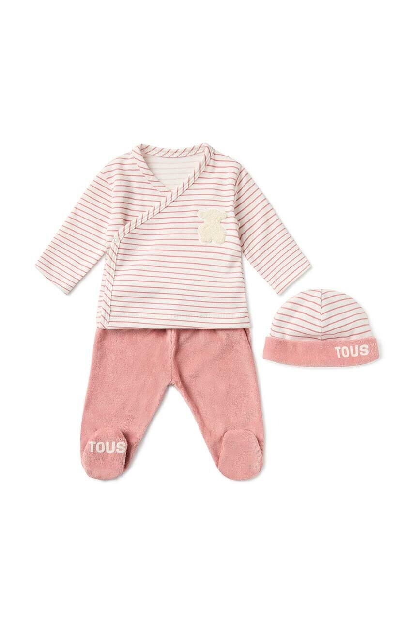Tous set de bumbac pentru bebelusi Classic culoarea roz, Classic.2102 Tous set de bumbac pentru bebelusi Classic culoarea roz, Classic.2102