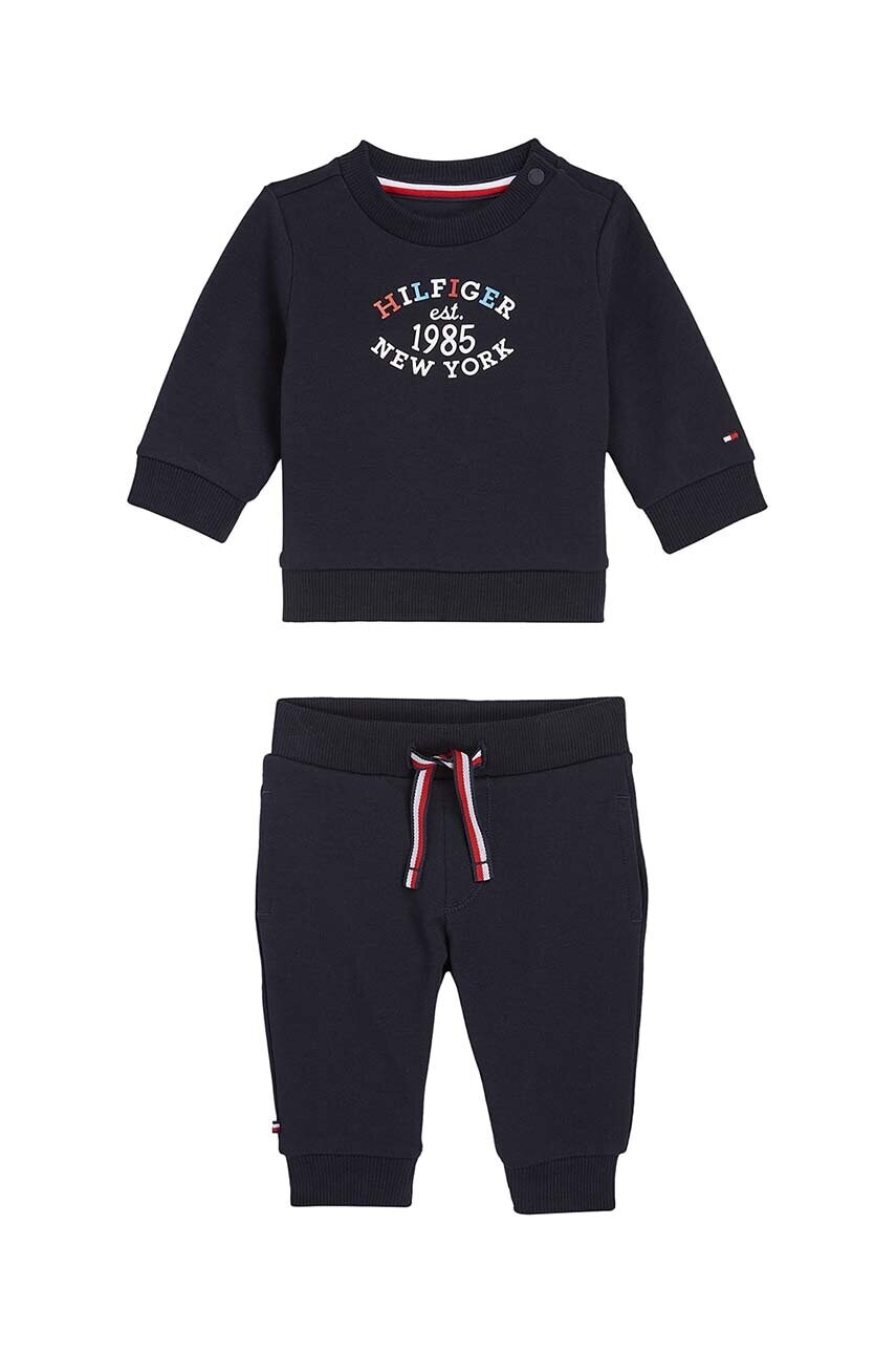 Levně Kojenecká tepláková souprava Tommy Hilfiger tmavomodrá barva, KN0KN01863