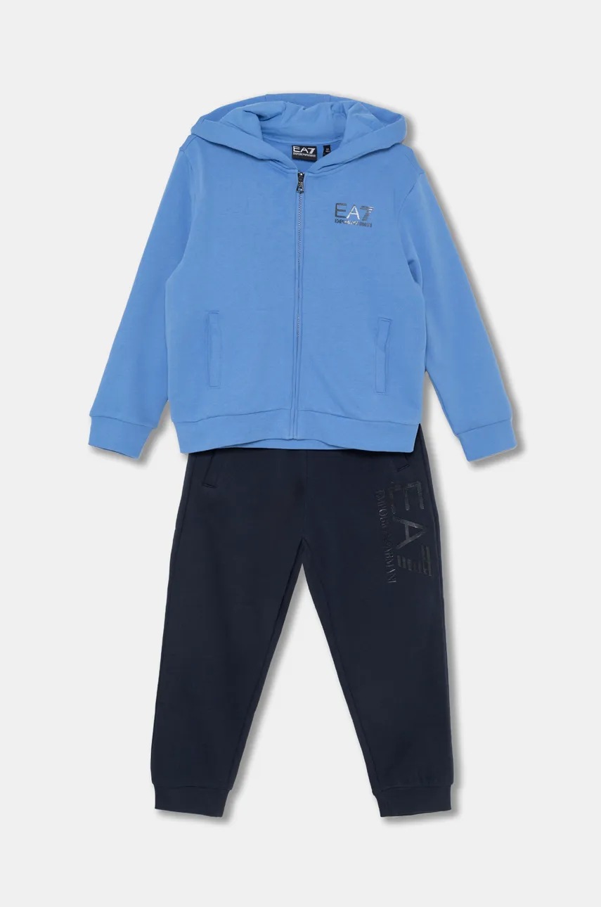

Детски анцуг EA7 Emporio Armani в синьо 6DBV56 BJEXZ, Син