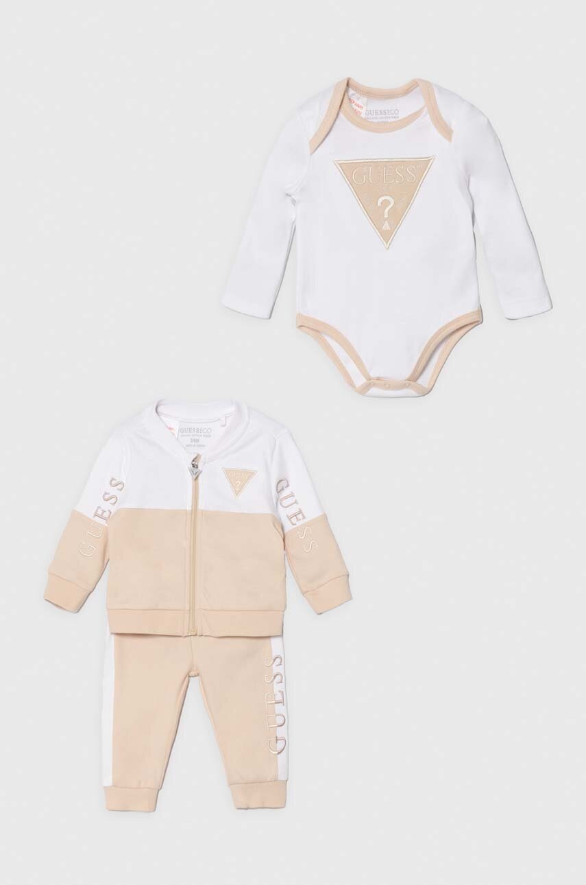 

Бебешки памучен комплект Guess в бежово H4YW00 KA6W4, Бежов
