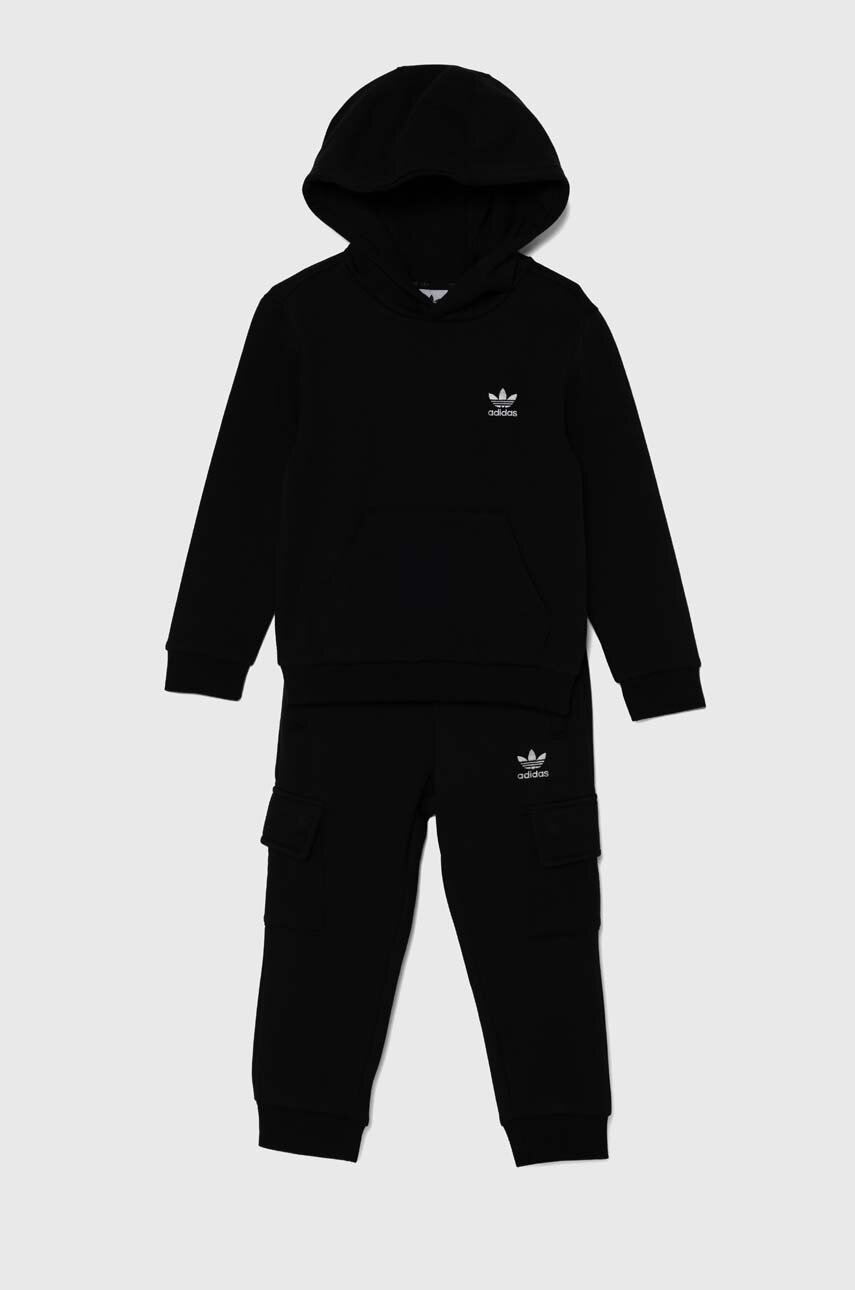 Детский спортивный костюм adidas Originals HOODIE FZ CARGO цвет чёрный IW1019