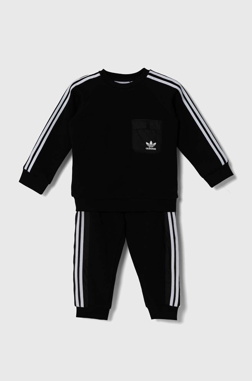adidas Originals trening copii CREW SET culoarea negru, IX7517