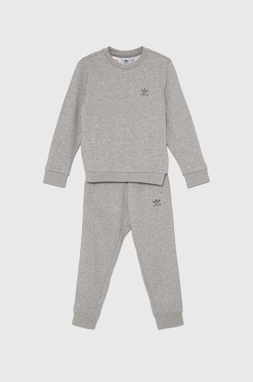 adidas Originals trening copii CREW SET culoarea gri, IX9816