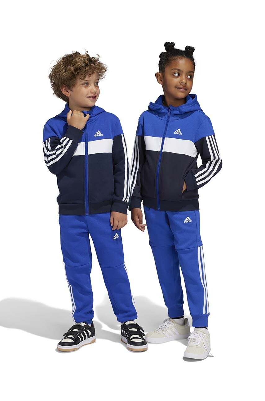 adidas trening copii LK 3S TIB FL TS culoarea albastru marin, IY1812