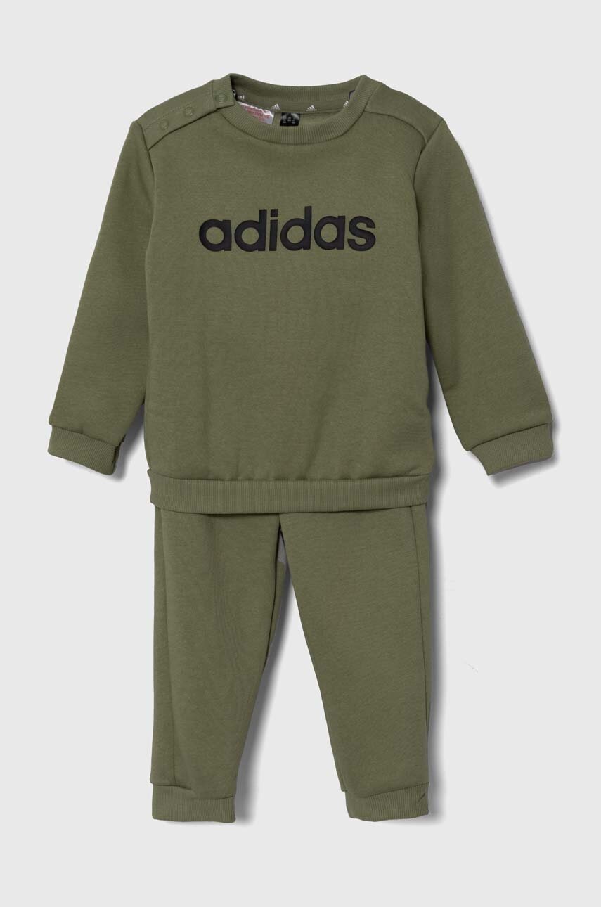 

Бебешки анцуг adidas I LIN FLOG в зелено IZ4969, Зелен
