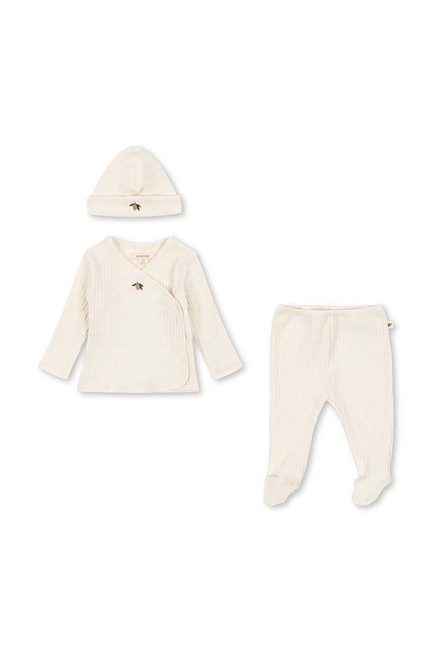 Konges Sløjd compleu bebe NIA MATERNITY PACKAGE GOTS culoarea bej, KS101629